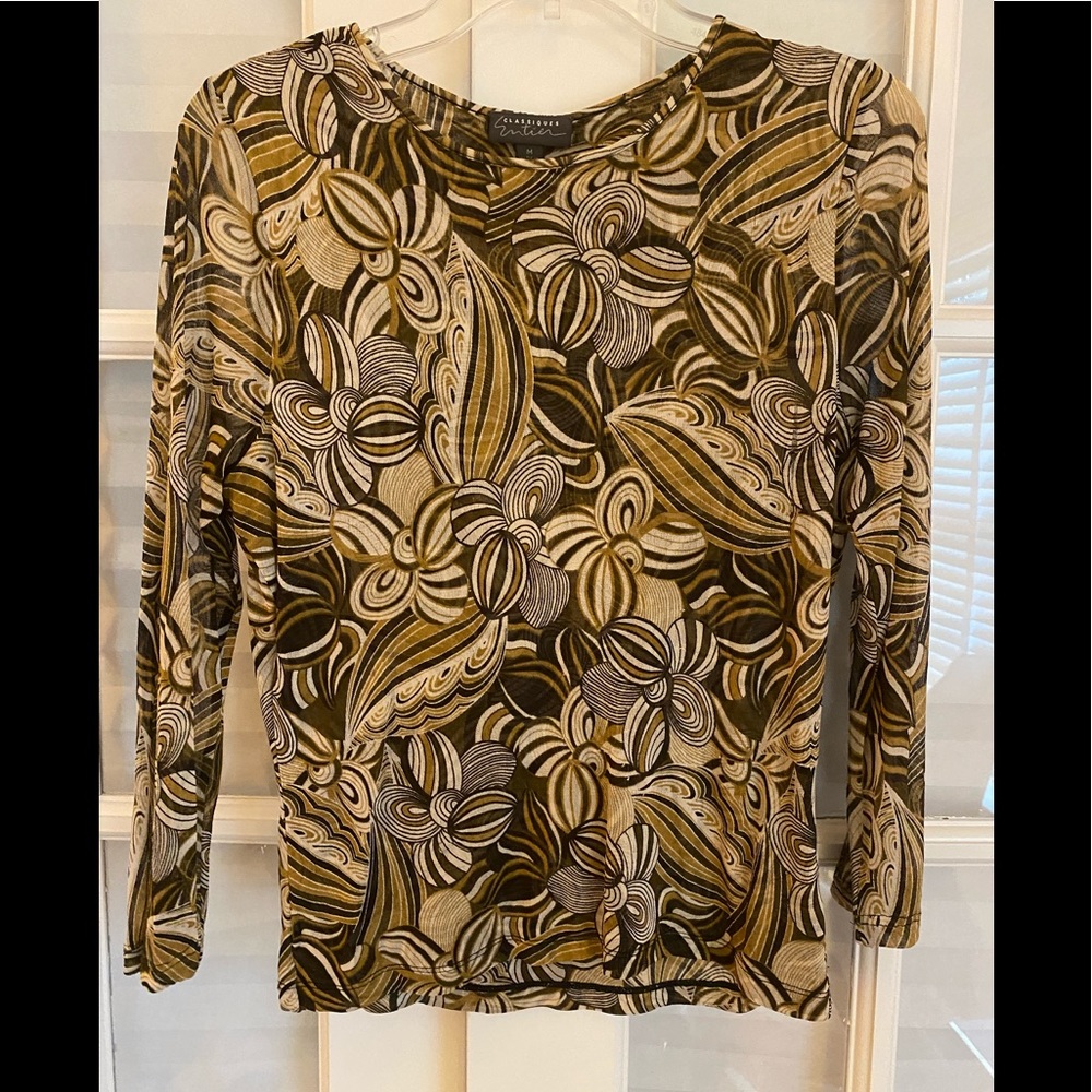Vintage Silk Paisley Foundation Top M